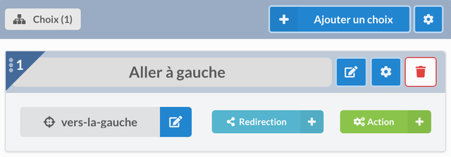 Exemple de séquence avec un choix