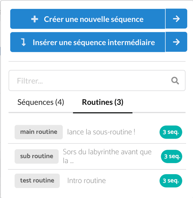 Exemple de lien vers une routine.