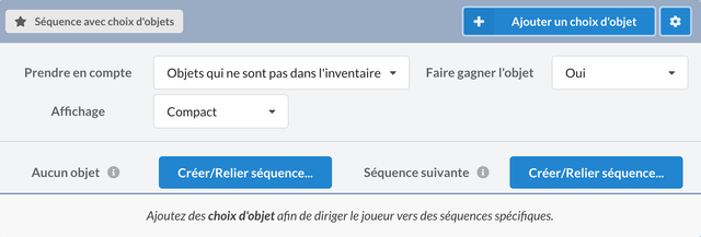 Édition de séquence à choix d'objets