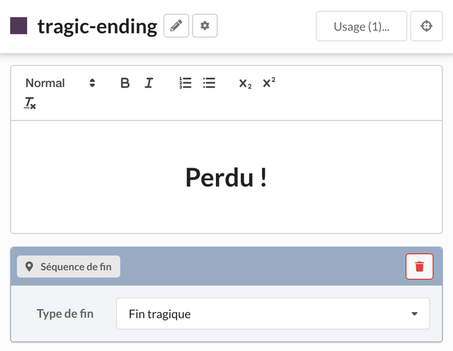 Une séquence de fin tragique.
