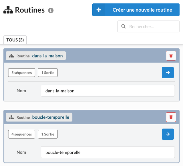 Example of creating a routine.