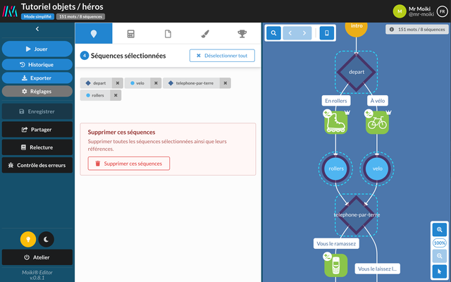 Example of multi-selection.
