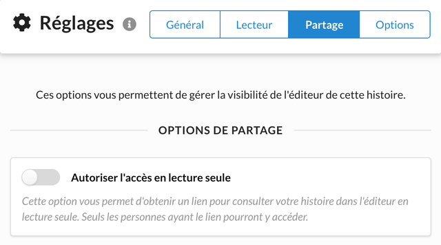Sharing the editor in read-only mode.