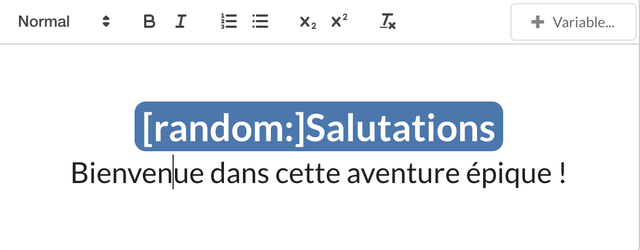 Displaying a variable in the text editor.