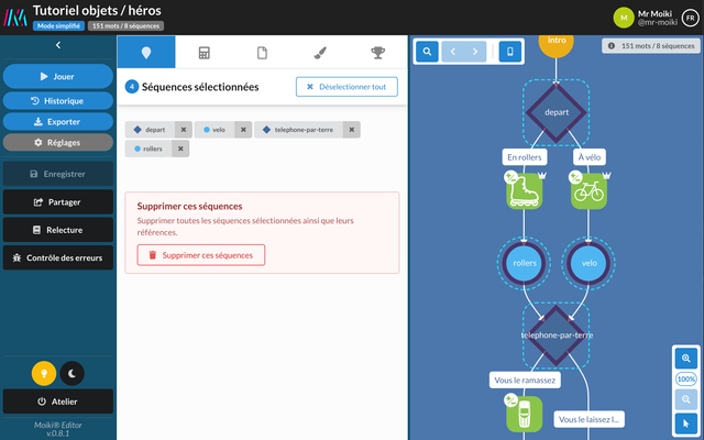 Esempio di multi-selezione.